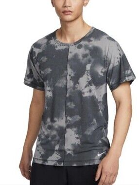 Nike Short-Sleeve Tie-Dye Style Tee - Black & Gray Sz S Tall